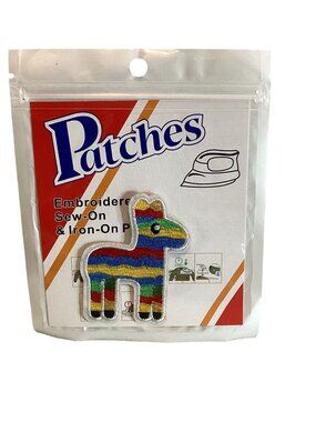Embroidered Multi Color Patch Donkey Fabric Iron/Sew On Patch New 3.5"X 2"